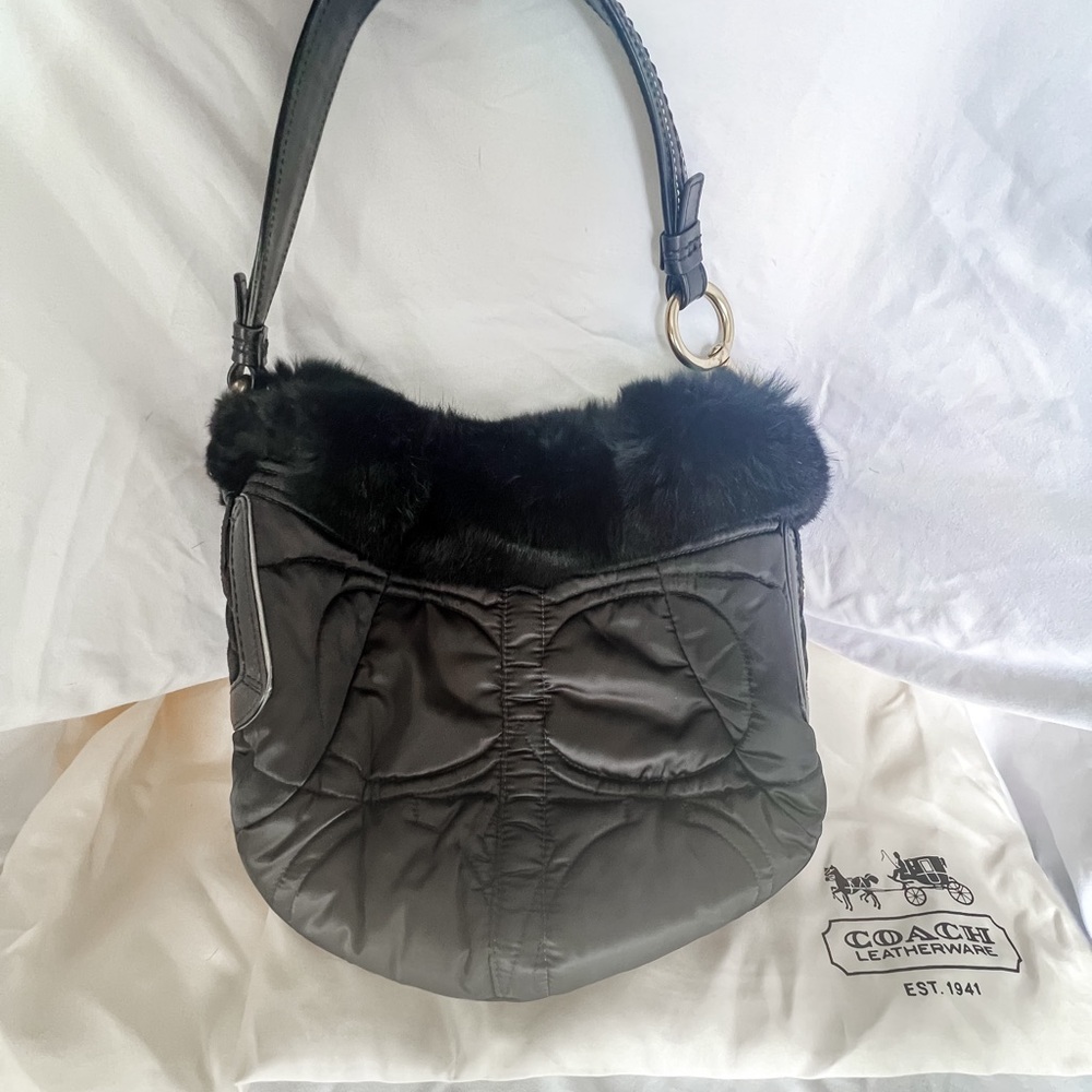 Y2K Fur Coach Bag